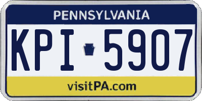 PA license plate KPI5907