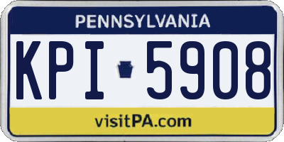 PA license plate KPI5908