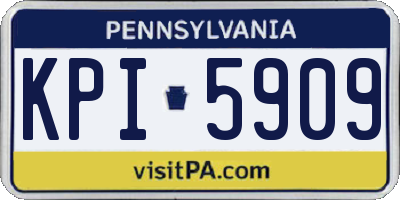 PA license plate KPI5909