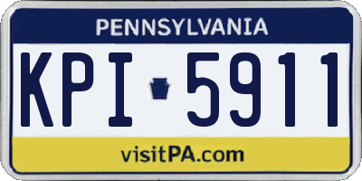 PA license plate KPI5911