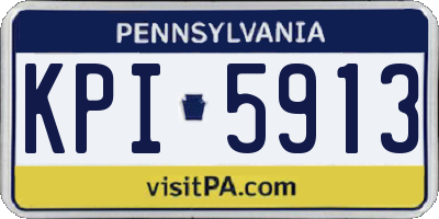 PA license plate KPI5913