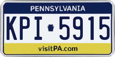 PA license plate KPI5915
