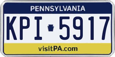 PA license plate KPI5917