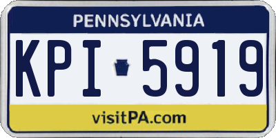 PA license plate KPI5919
