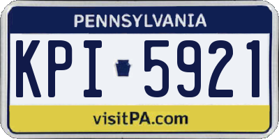 PA license plate KPI5921
