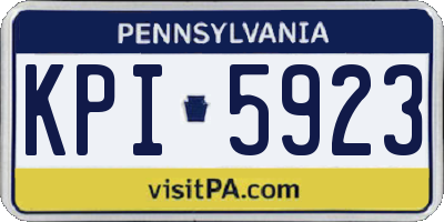 PA license plate KPI5923