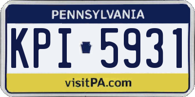 PA license plate KPI5931
