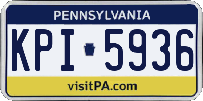 PA license plate KPI5936