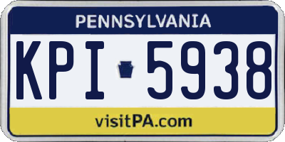 PA license plate KPI5938