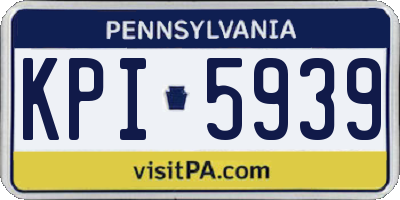 PA license plate KPI5939