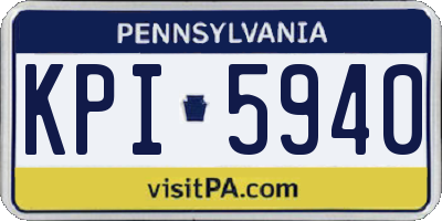PA license plate KPI5940