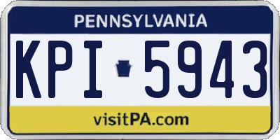 PA license plate KPI5943