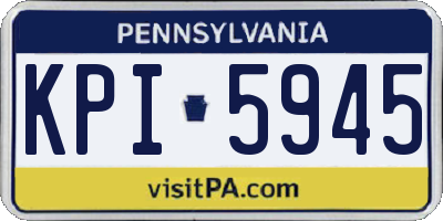PA license plate KPI5945