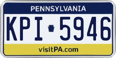 PA license plate KPI5946
