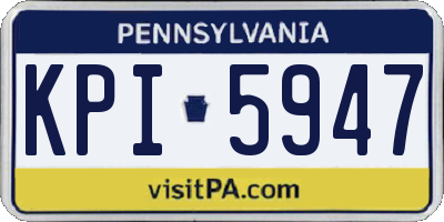 PA license plate KPI5947