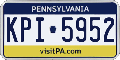 PA license plate KPI5952