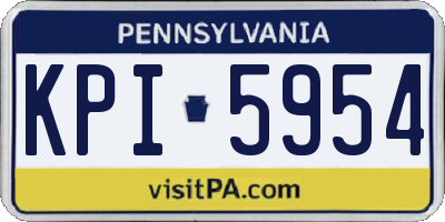 PA license plate KPI5954