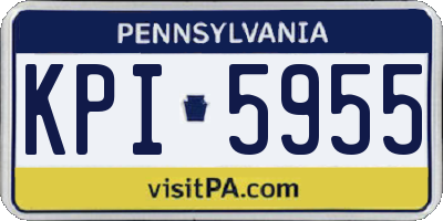 PA license plate KPI5955