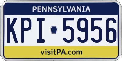 PA license plate KPI5956
