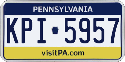 PA license plate KPI5957