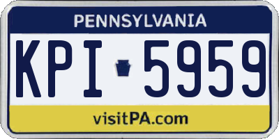 PA license plate KPI5959