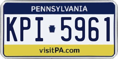 PA license plate KPI5961
