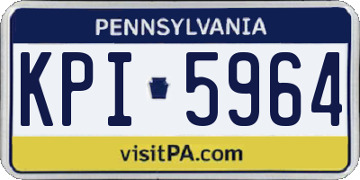 PA license plate KPI5964