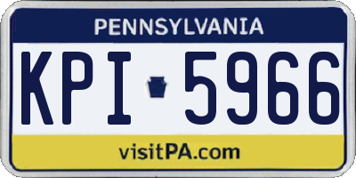 PA license plate KPI5966