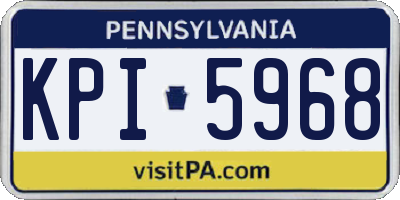 PA license plate KPI5968