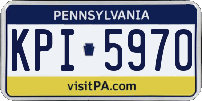 PA license plate KPI5970