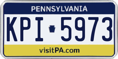 PA license plate KPI5973