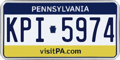 PA license plate KPI5974