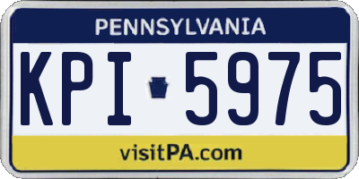 PA license plate KPI5975
