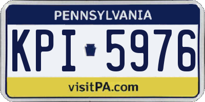 PA license plate KPI5976