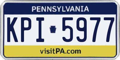 PA license plate KPI5977