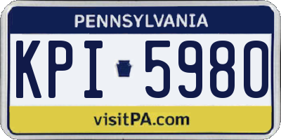 PA license plate KPI5980