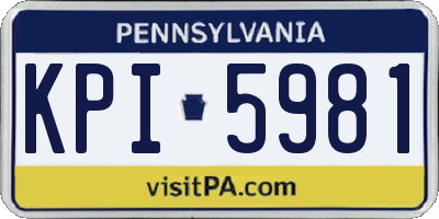PA license plate KPI5981