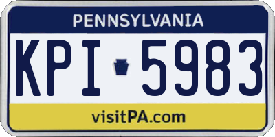 PA license plate KPI5983