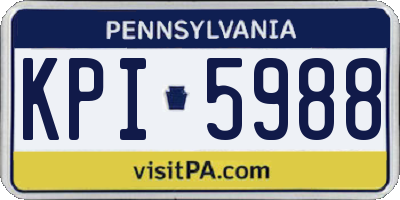 PA license plate KPI5988