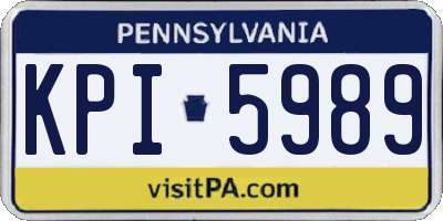 PA license plate KPI5989