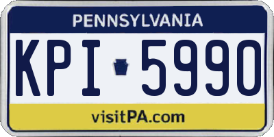 PA license plate KPI5990