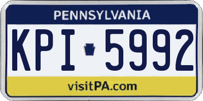 PA license plate KPI5992