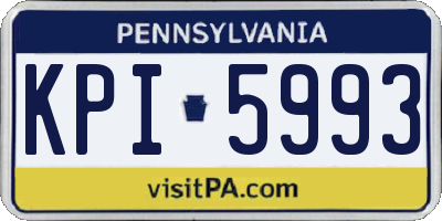 PA license plate KPI5993