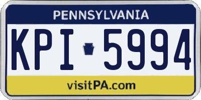 PA license plate KPI5994