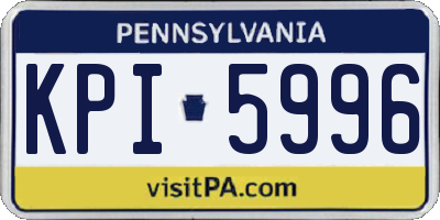 PA license plate KPI5996