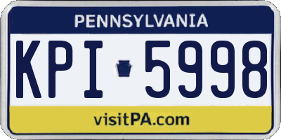 PA license plate KPI5998