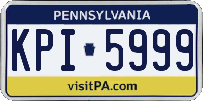 PA license plate KPI5999