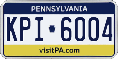 PA license plate KPI6004