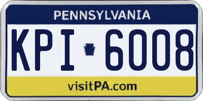 PA license plate KPI6008
