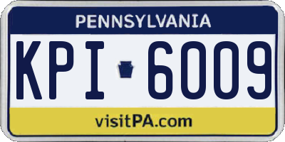 PA license plate KPI6009